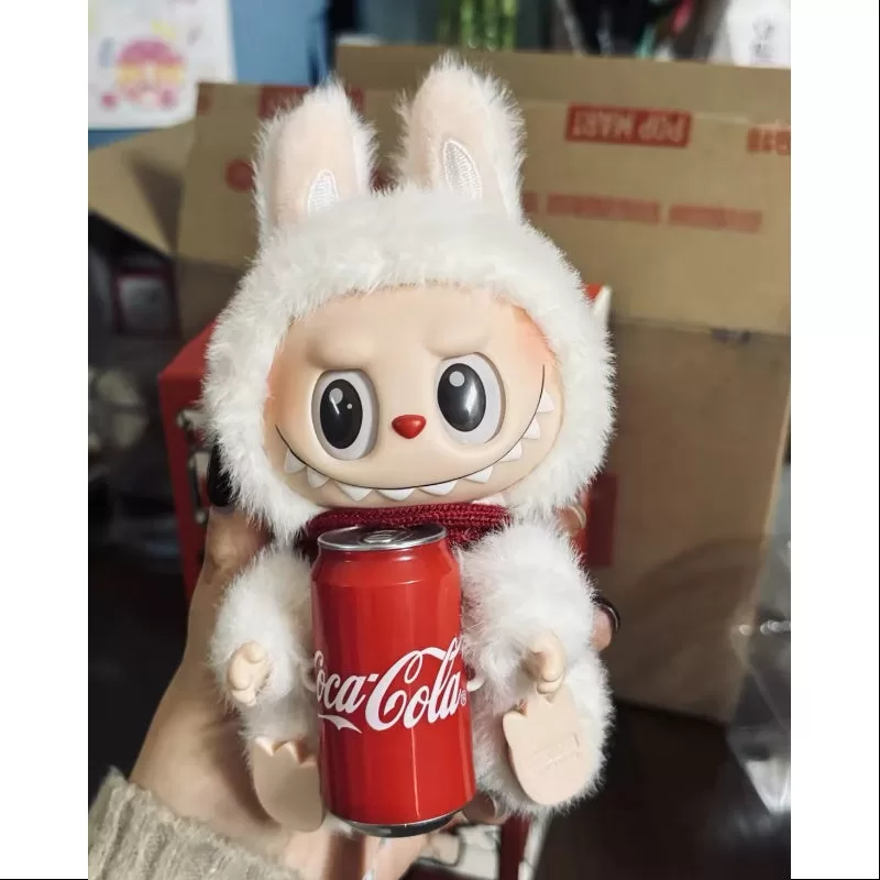 Colgante de cara de vinilo de la serie Coca Cola de Labubu The Monsters Happy Factor Colgante de cara de vinilo de la serie Coca Cola de Labubu The Monsters Happy Factor