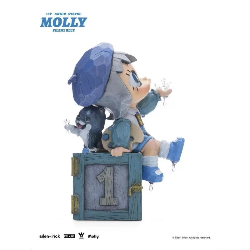 Estatua del 1.er aniversario de Molly x Silent Trick, Silent Blue, edición limitada de 2024 Estatua del 1.er aniversario de Molly x Silent Trick, Silent Blue, edición limitada de 2024