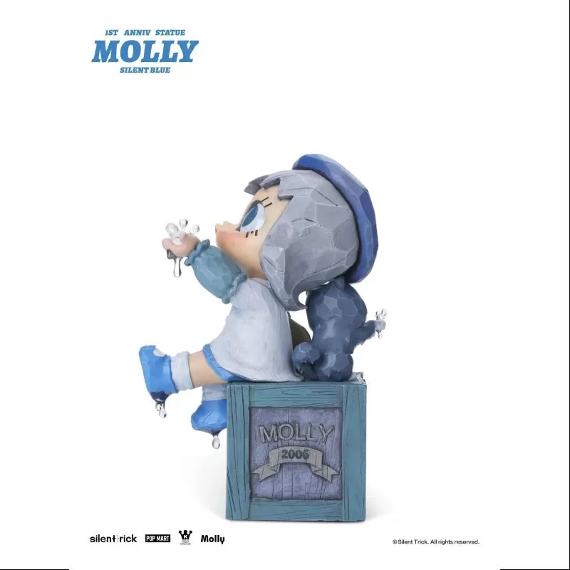 Estatua del 1.er aniversario de Molly x Silent Trick, Silent Blue, edición limitada de 2024 Estatua del 1.er aniversario de Molly x Silent Trick, Silent Blue, edición limitada de 2024