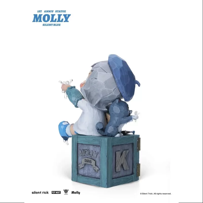 Estatua del 1.er aniversario de Molly x Silent Trick, Silent Blue, edición limitada de 2024 Estatua del 1.er aniversario de Molly x Silent Trick, Silent Blue, edición limitada de 2024