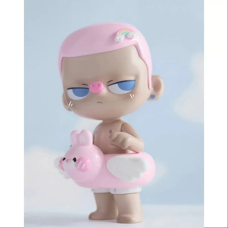 Figura de juguete artística de conejito KUBO con forma de anillo de natación (edición limitada de 2024)