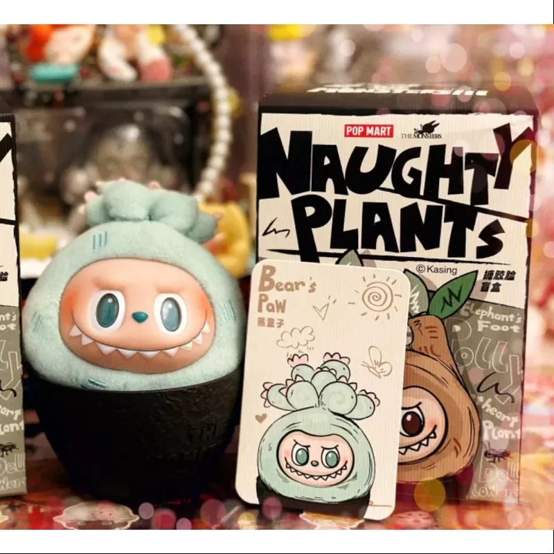 Labubu LOS MONSTRUOS PLANTAS TRAVIESAS Serie de caras de vinilo Pata de oso