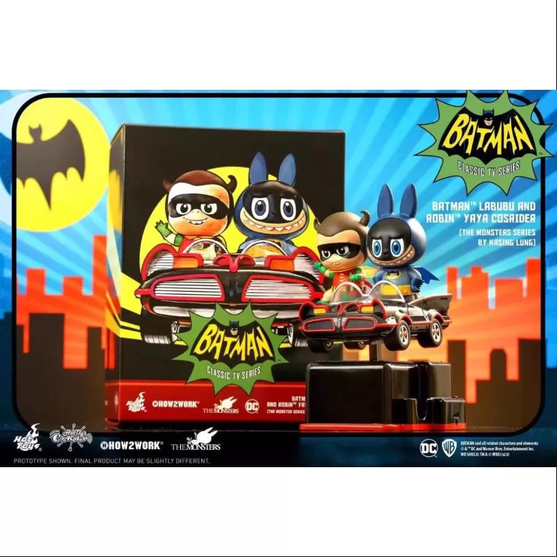 Labubu Los Monstruos Batman Labubu y Robin YAYA Rocking Car LIMITADO Labubu Los Monstruos Batman Labubu y Robin YAYA Rocking Car LIMITADO