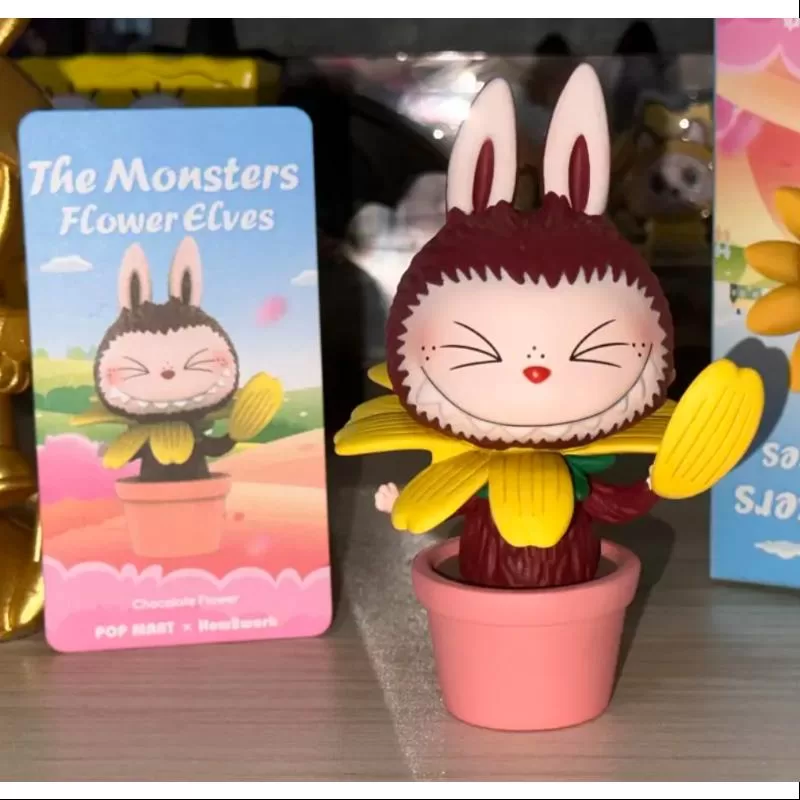 Labubu Los Monstruos Elfos de las Flores Serie Flor de Chocolate