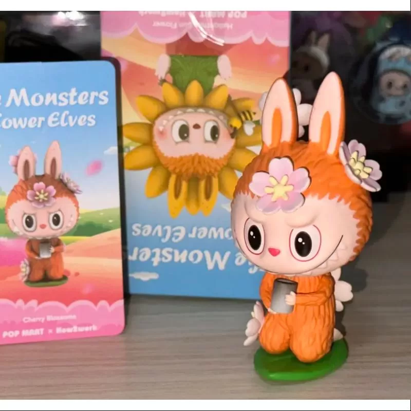 Labubu Los Monstruos Elfos de las Flores Serie Flores de Cerezo