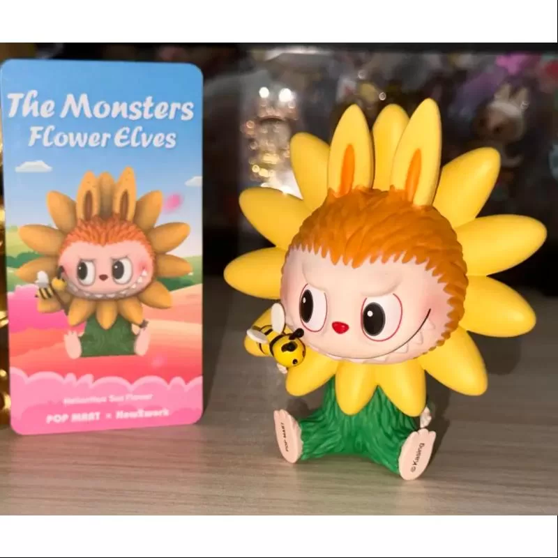 Labubu Los Monstruos Elfos de las Flores Serie Helianthus Girasol