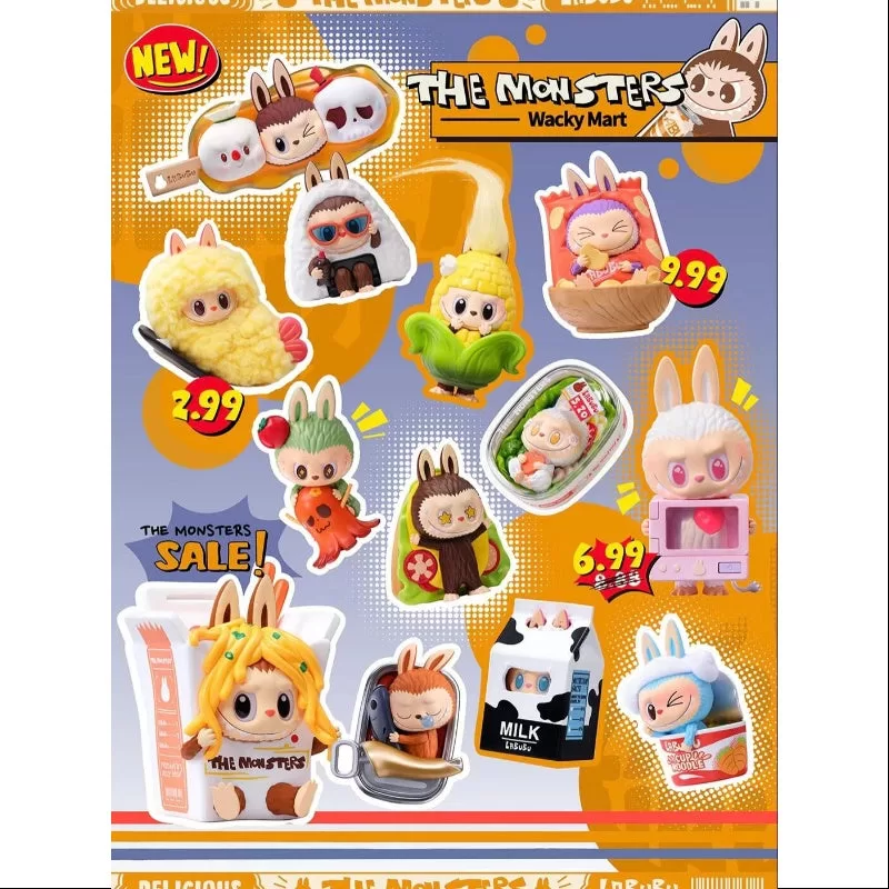 Labubu The Monsters Wacky Mart Series Conjunto completo nuevo con plástico
