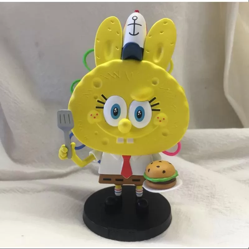 Labubu The Monsters x Bob Esponja Set completo abierto Labubu The Monsters x Bob Esponja Set completo abierto