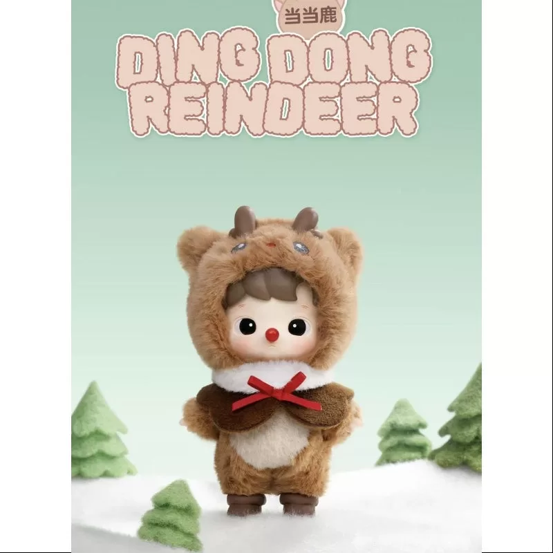 Peluche de vinilo de la serie Hacipupu “Snuggle With You”, reno Ding Dong