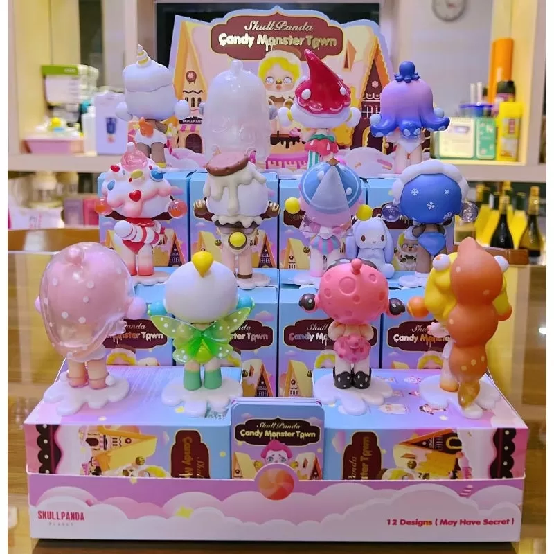 Skullpanda Candy Monster Town Series Conjunto completo abierto Skullpanda Candy Monster Town Series Conjunto completo abierto